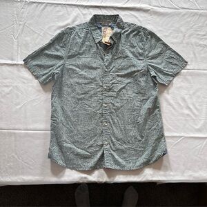 Fat Face Shirt Mens L Cotton Short Sleeve‎ Button Down Patterned Classic NWT